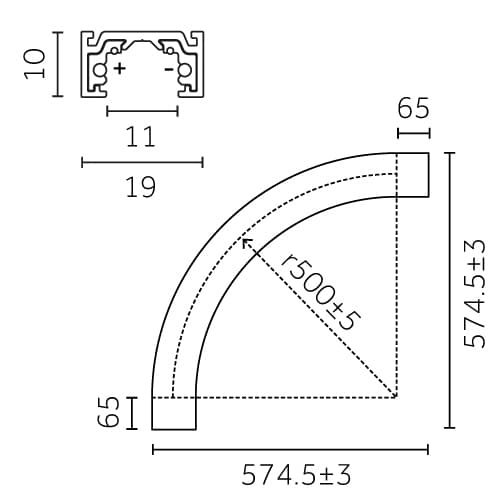 Track Outline 24V - Surface Curved hover