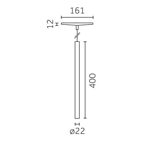 Yori Outline 24V - Pendant 400 Ø22mm hover