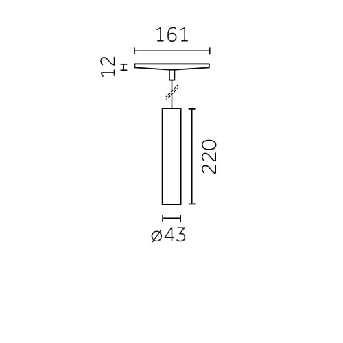 Yori Outline 24V - Pendant 220 Ø43mm hover