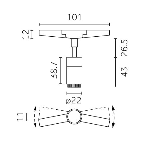 Yori Outline 24V - Zoom Curved Ø22mm hover