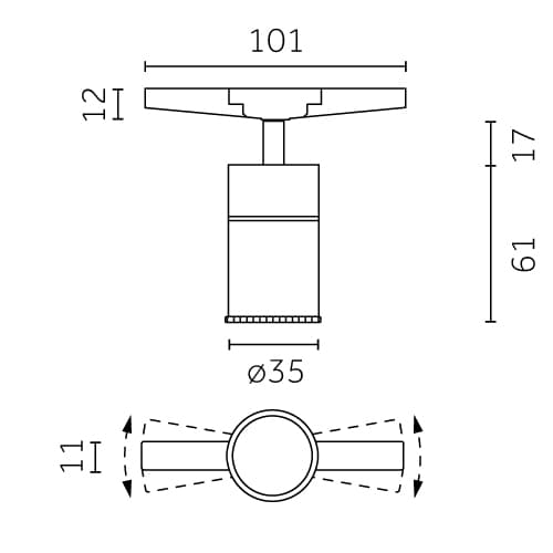 Yori Outline 24V - Zoom Curved Ø35mm hover