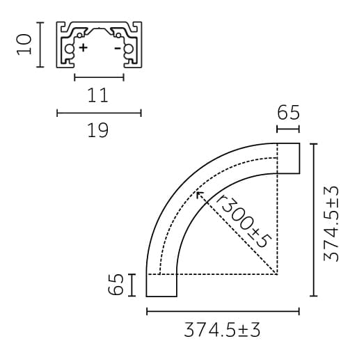 Track Outline 24V - Surface Curved 3